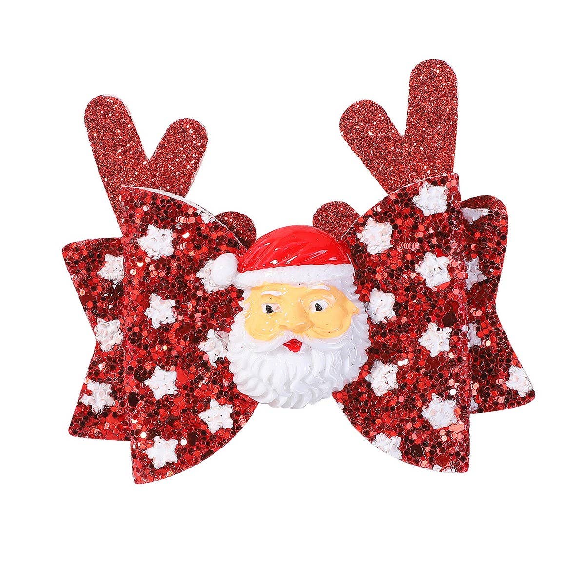 Christmas Antler Bow Clip for Kids Party