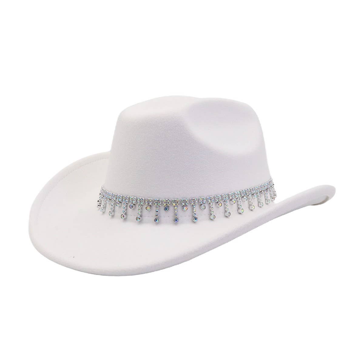 Western Ethnic Denim Fedora Hat for Couples_CWAH04361