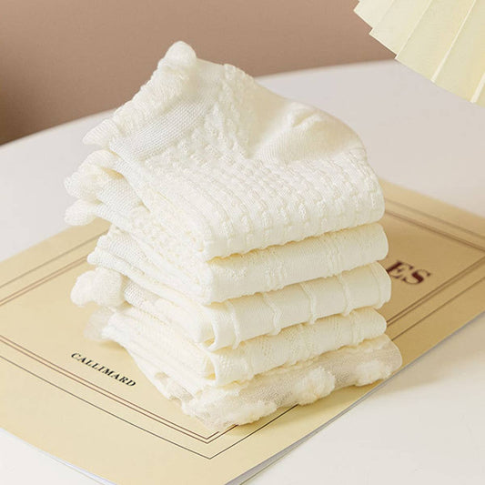 MESH BOAT SOCKS SIMPLE SOLID COLOR GLAS FIBER SOCKS