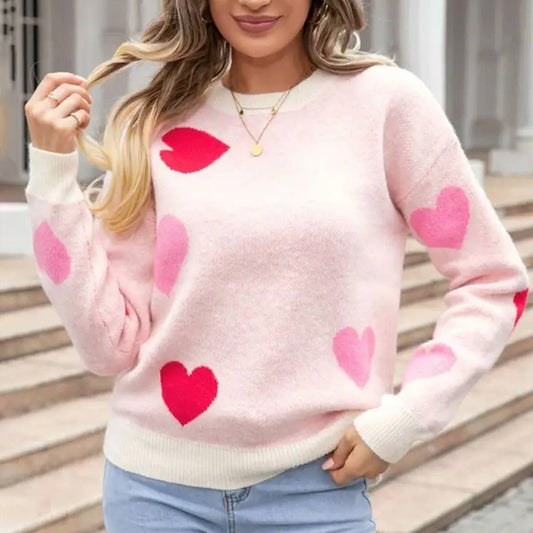 WOMEN CASUAL LOOSE ROUND NECK SWEATER_CWOSWL1451