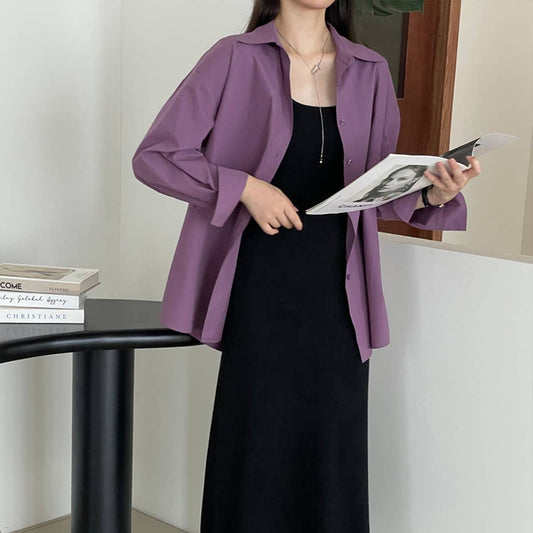 Slouchy long-sleeved shirt with split streamers