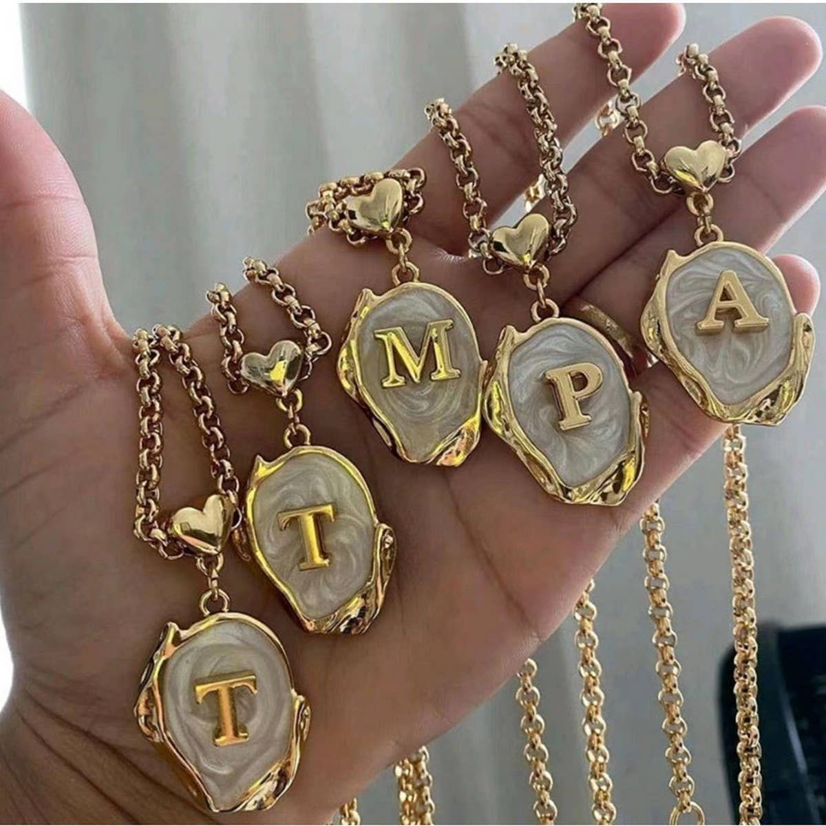 NEW 26 LETTERS OIL DROP THREE-DIMENSIONAL NECKLACE