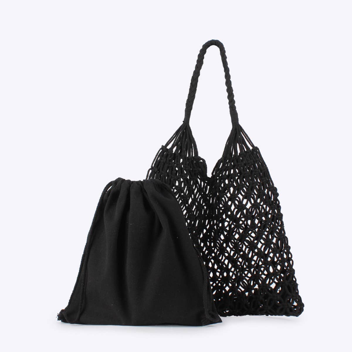 TRENDY WOVEN BEACH BAG WITH MESH SPACIOUS INTERIOR_CWAB4671
