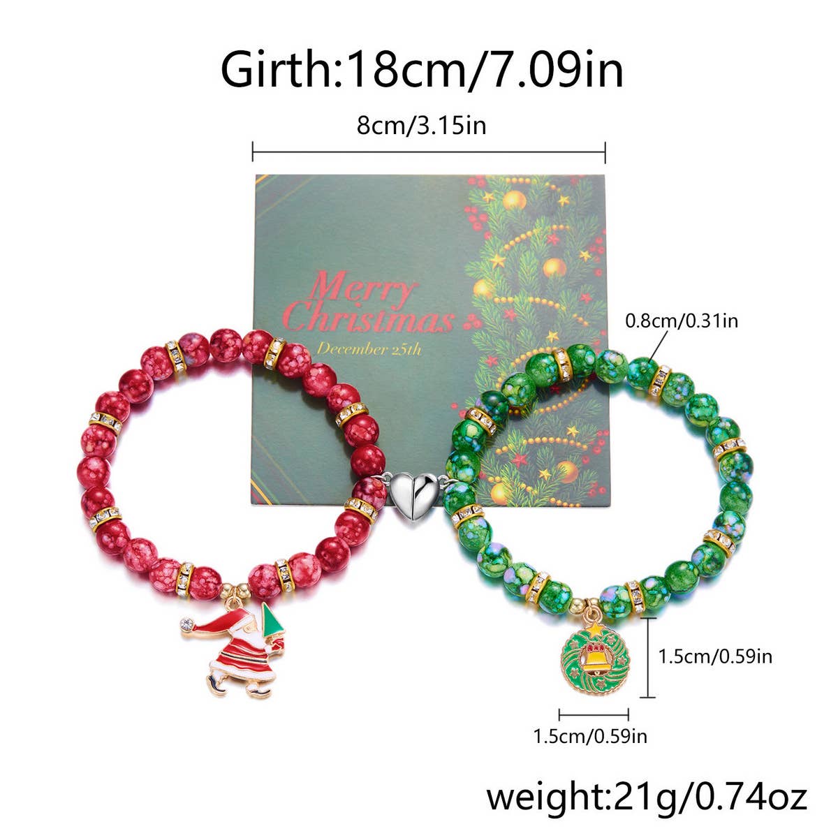 HANDMADE FLOWER BEADS MAGNETIC BEADED BRACELET