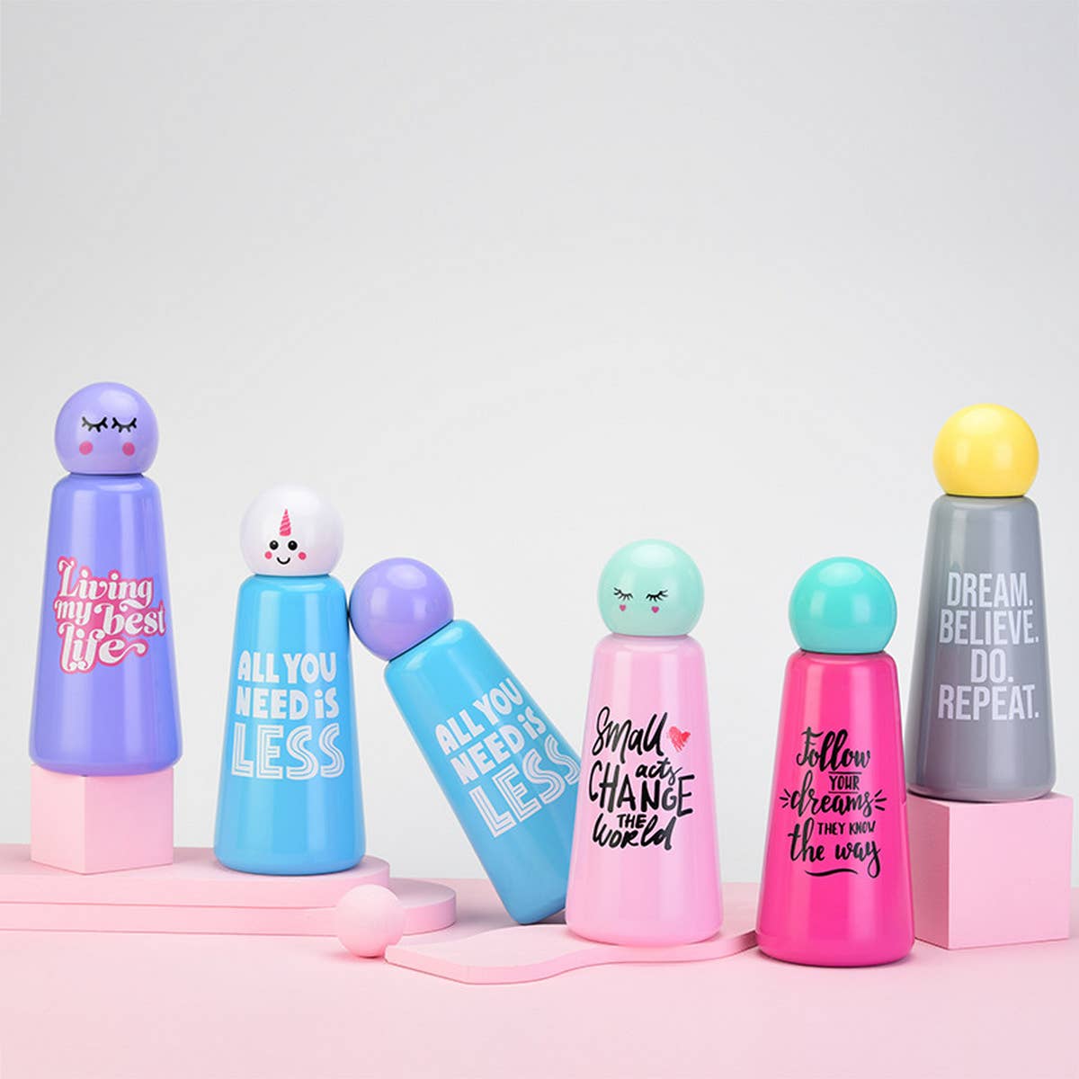 CUTE OUTDOOR DOUBLE-LAYER HOT AND COLD WATER CUP