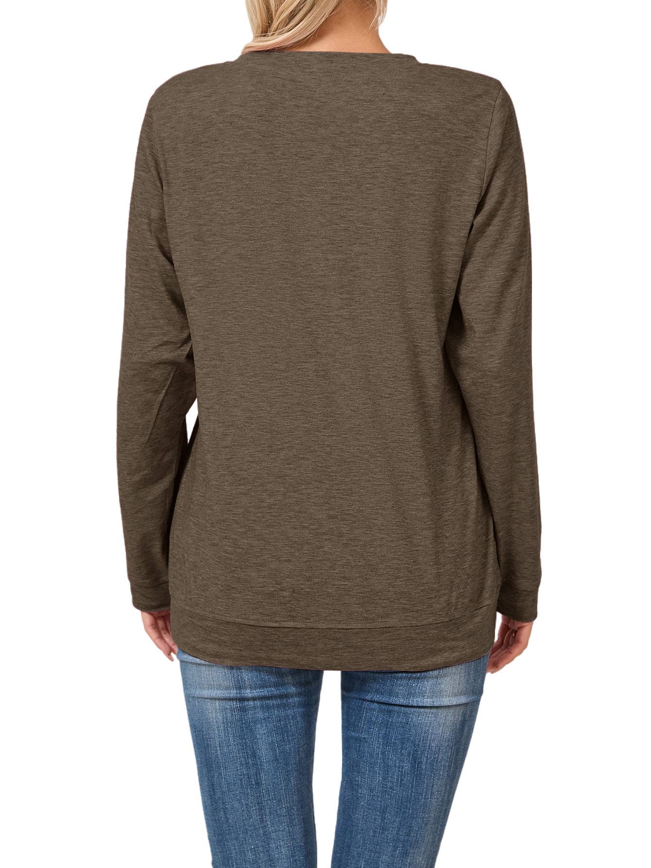 SOLID COLOR CASUAL CREWNECK COMFORTABLE T-SHIRT