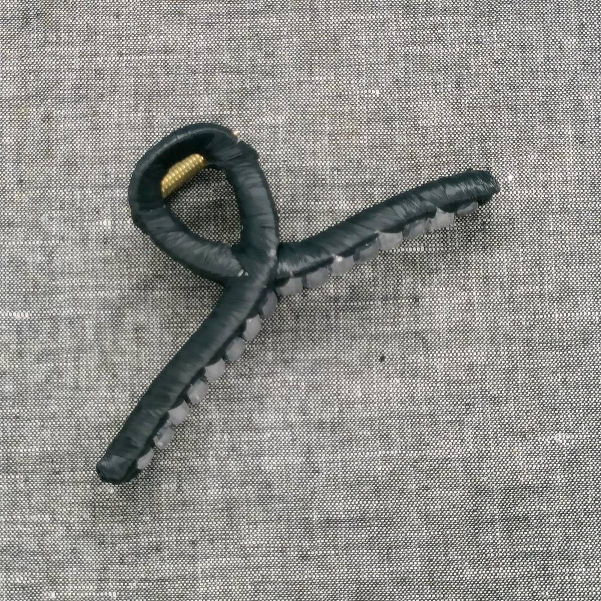 Boho Natural Japanese Fiber Paper Hair Claw_CWAHA6377