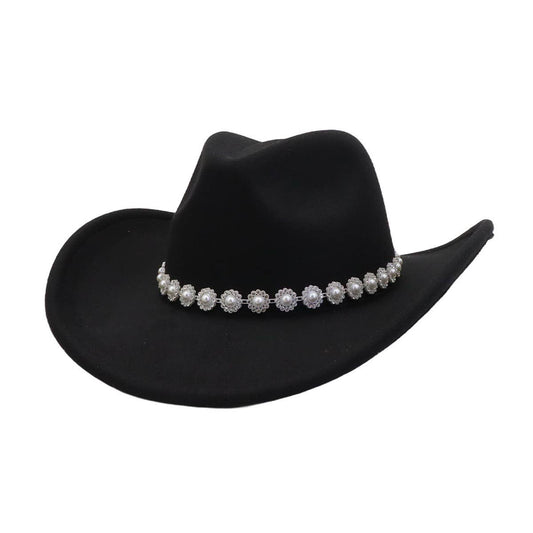 Western Cowboy Fedora Hat  Felt Ethnic_CWAH04432