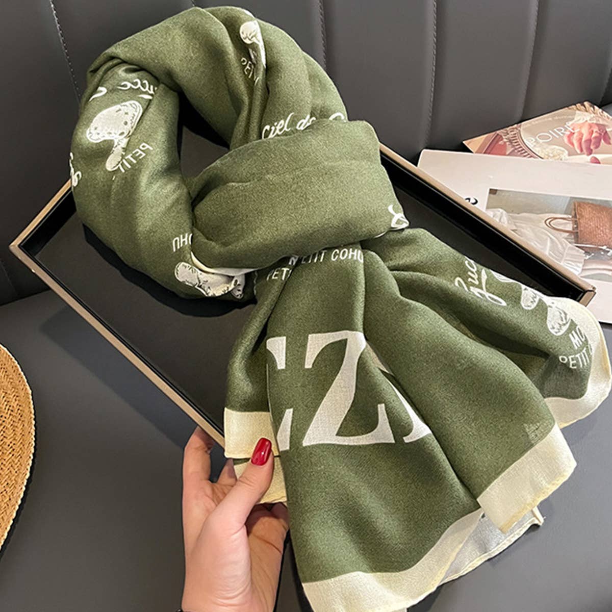 Fashionable Silk Scarf - Fall/Winter Beach Shawl