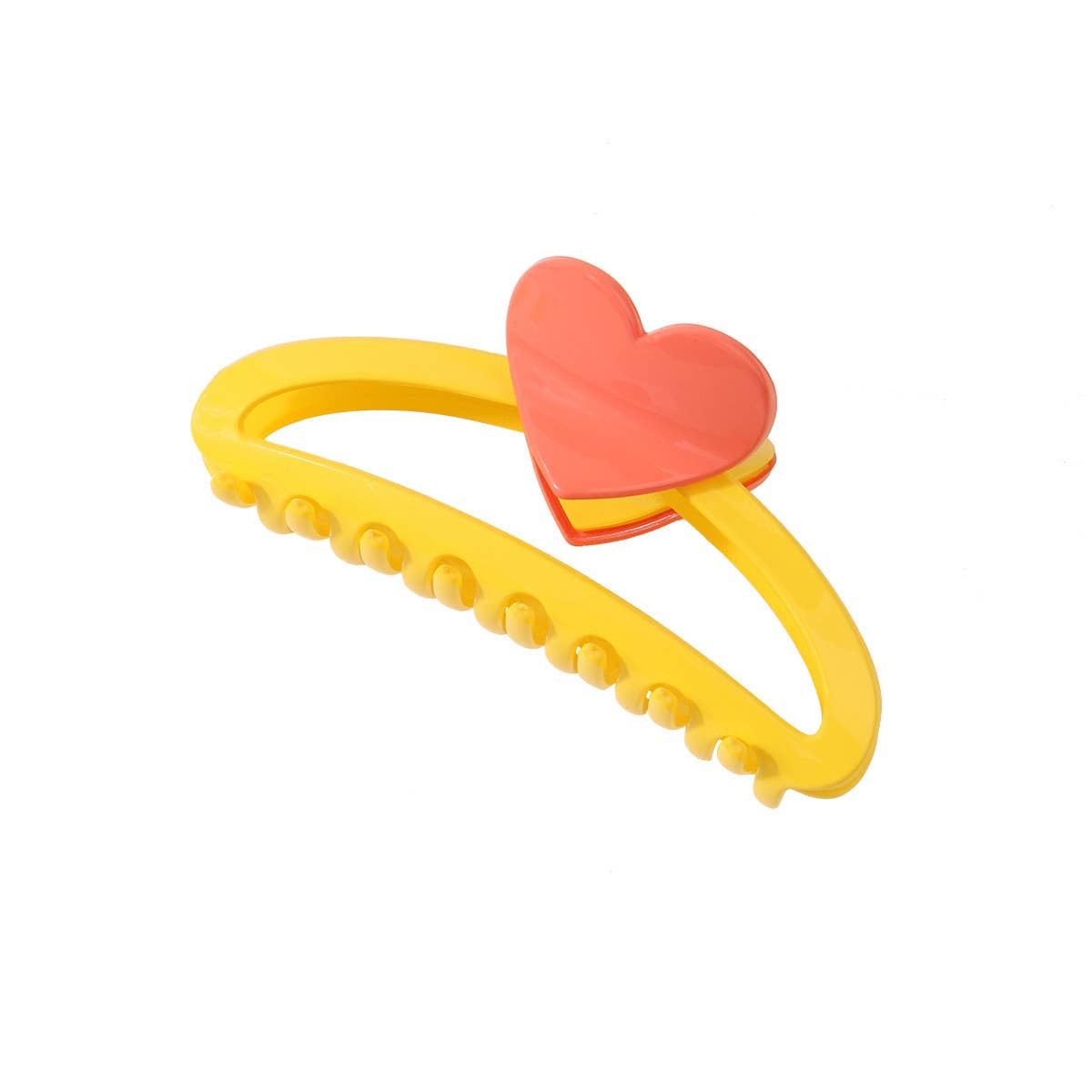 Dopamine Sweet Heart Color block Hair Claw Clips_CWAHA0469