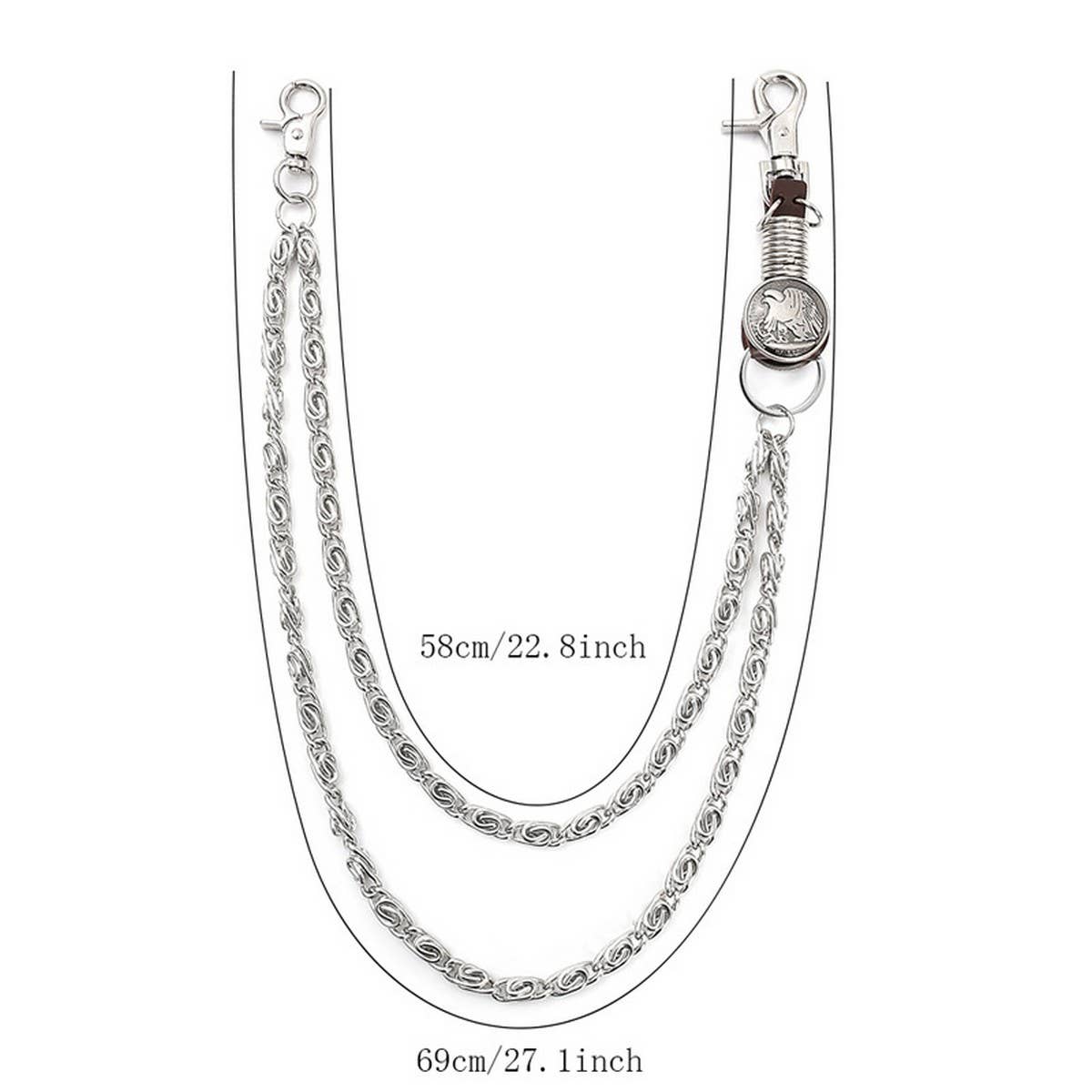 FASHIONABLE SMALL MULTI-LAYERED CHAIN JEANS CHAIN