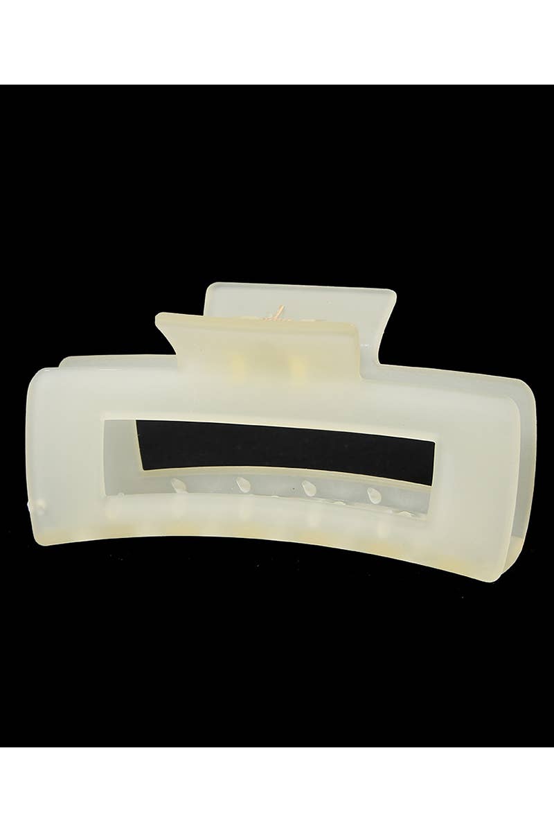 Summer Jelly Hair Claw - Avocado Green Matte Clip_CWAHA0093