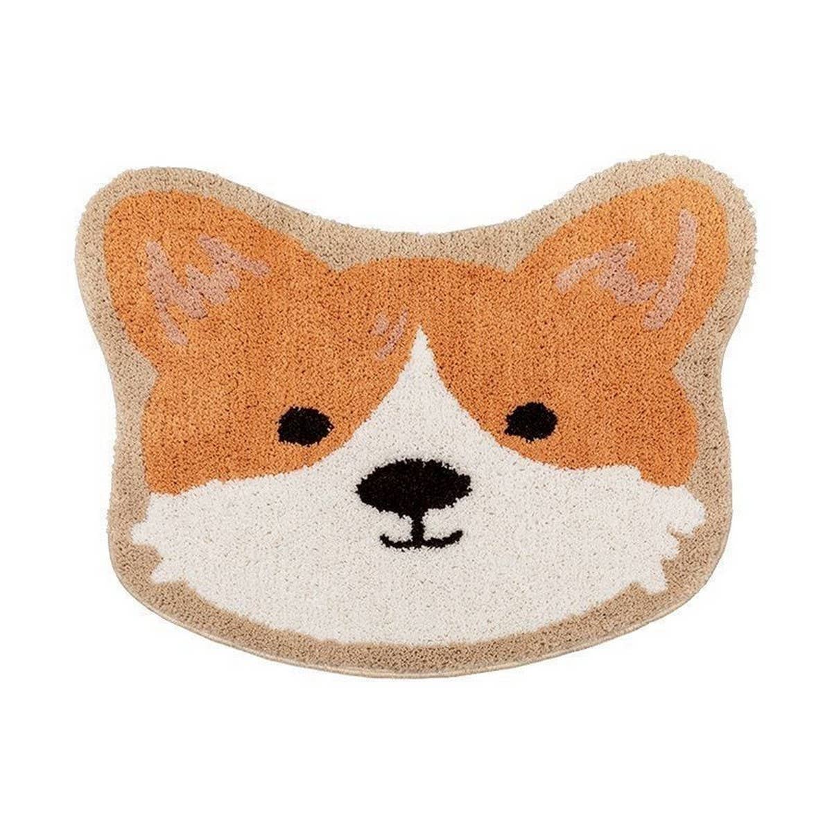 Cute Dog Plush Rug Non-Slip Bedside Mat