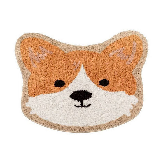 Cute Dog Plush Rug Non-Slip Bedside Mat