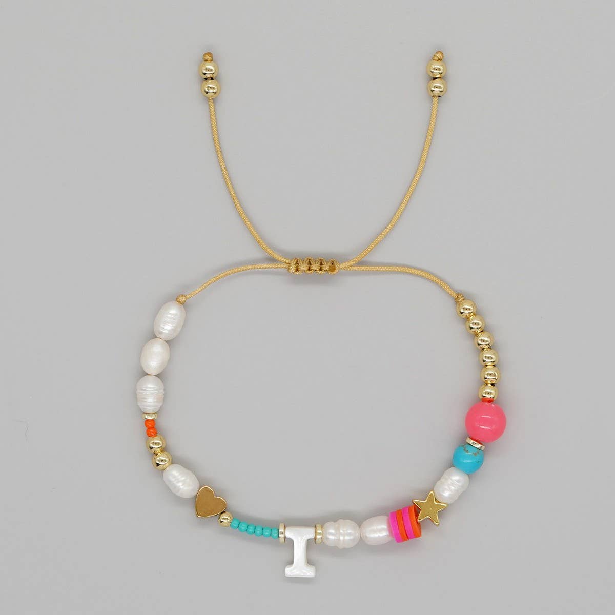 FASHION HAND-WOVEN LETTER PEARL BRACELET_CWMM3812