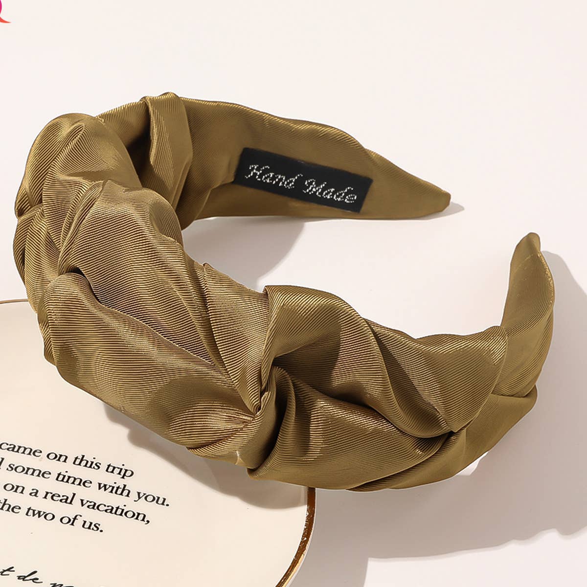 SOLID RUCHED WIDE SIMPLE CASUAL HEADBAND _CWAHA0243