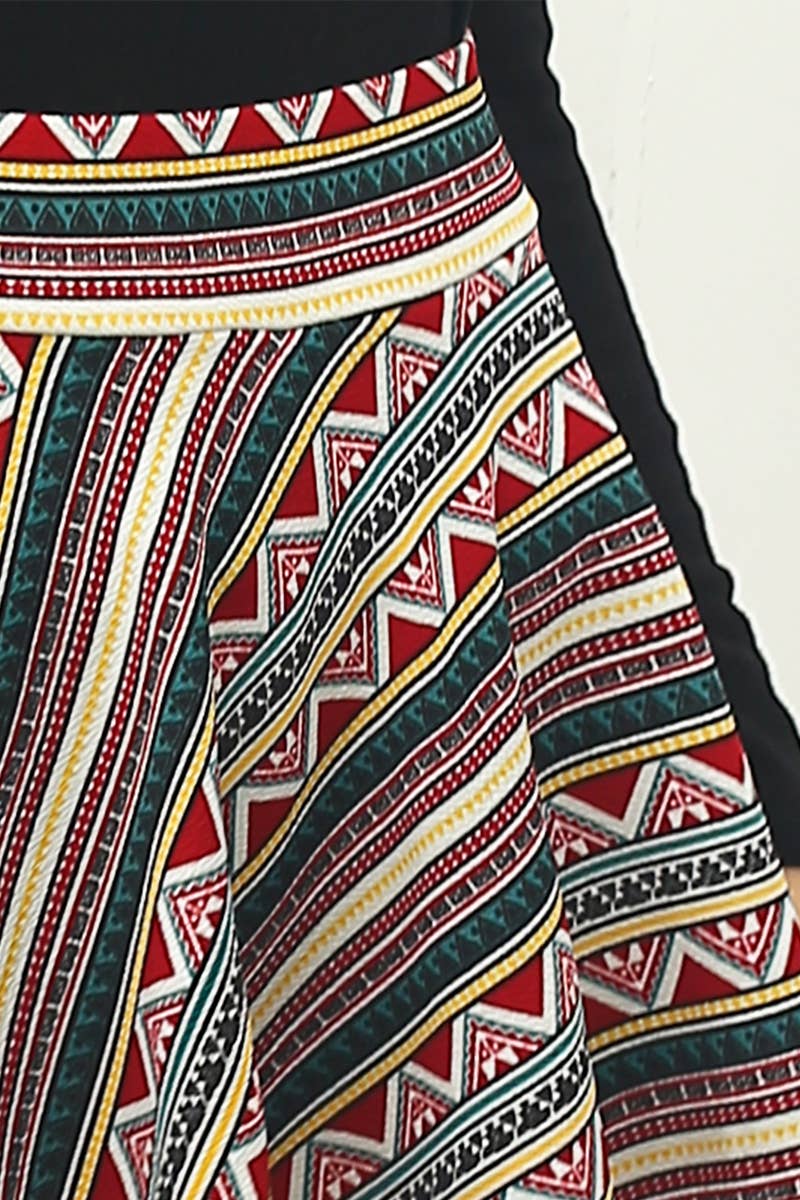 CWBSS105_High Waisted Skirt Mini A-Line Flared Skater Skirt