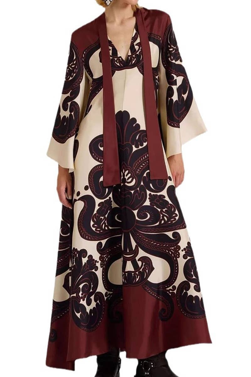 CWDMD5471_TEMPERAMENT COMMUTING CONTRAST COLOR DRESS