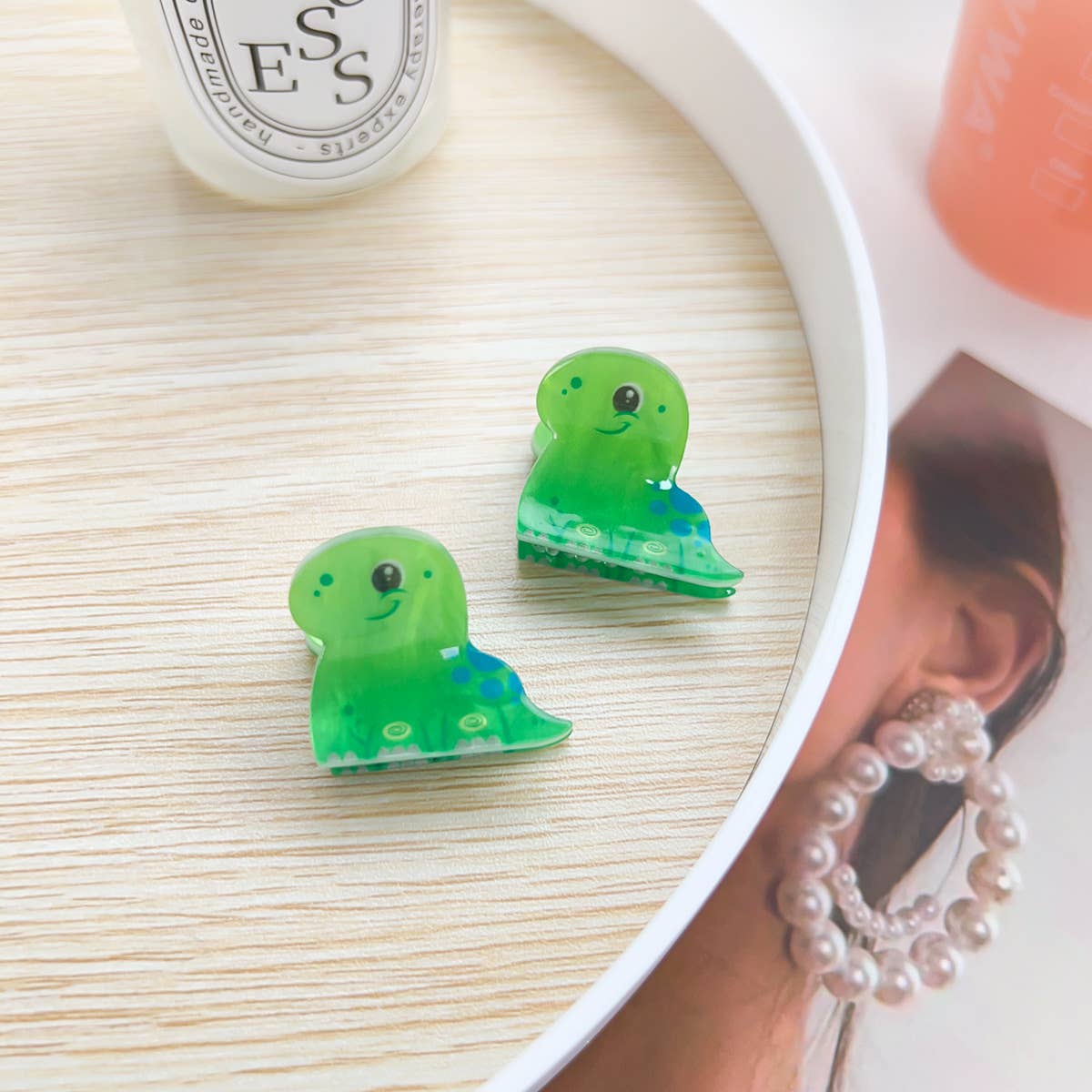 Q-version acrylic animal children's hair clips