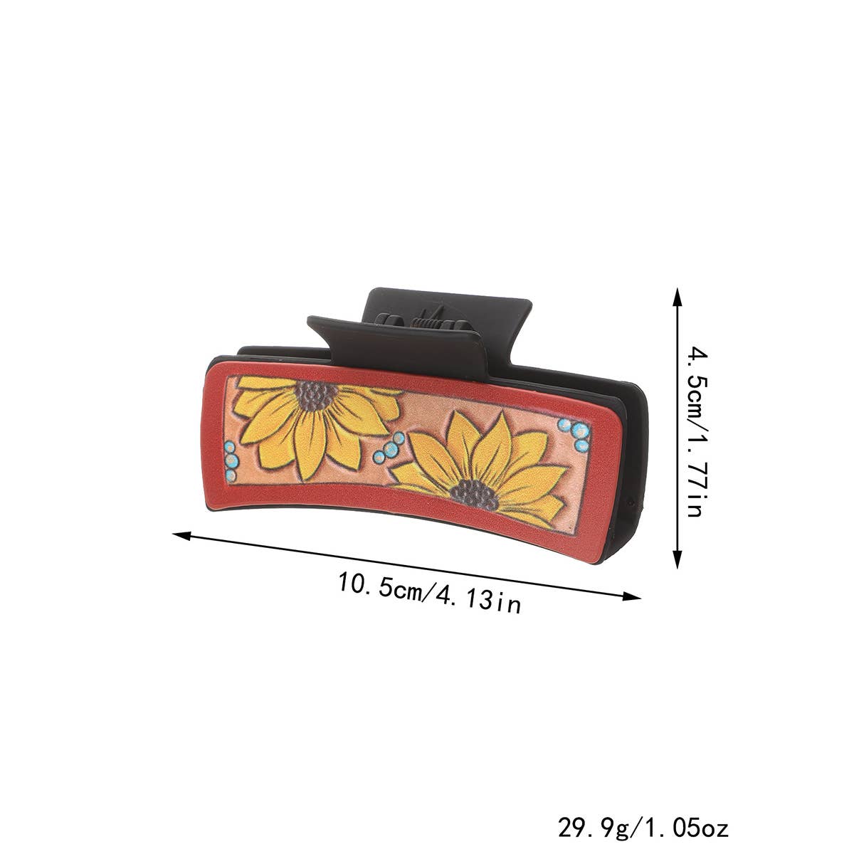 Western Cowgirl Hair Claw - Horsehair Leather Clip_CWAHA0591