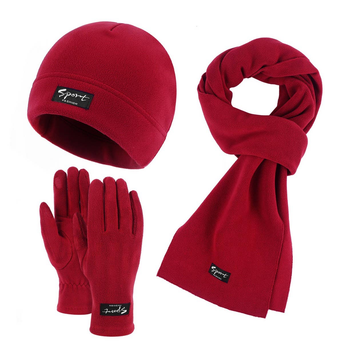 WINTER OUTDOOR COLD-PROOF HAT THREE-PIECE SET