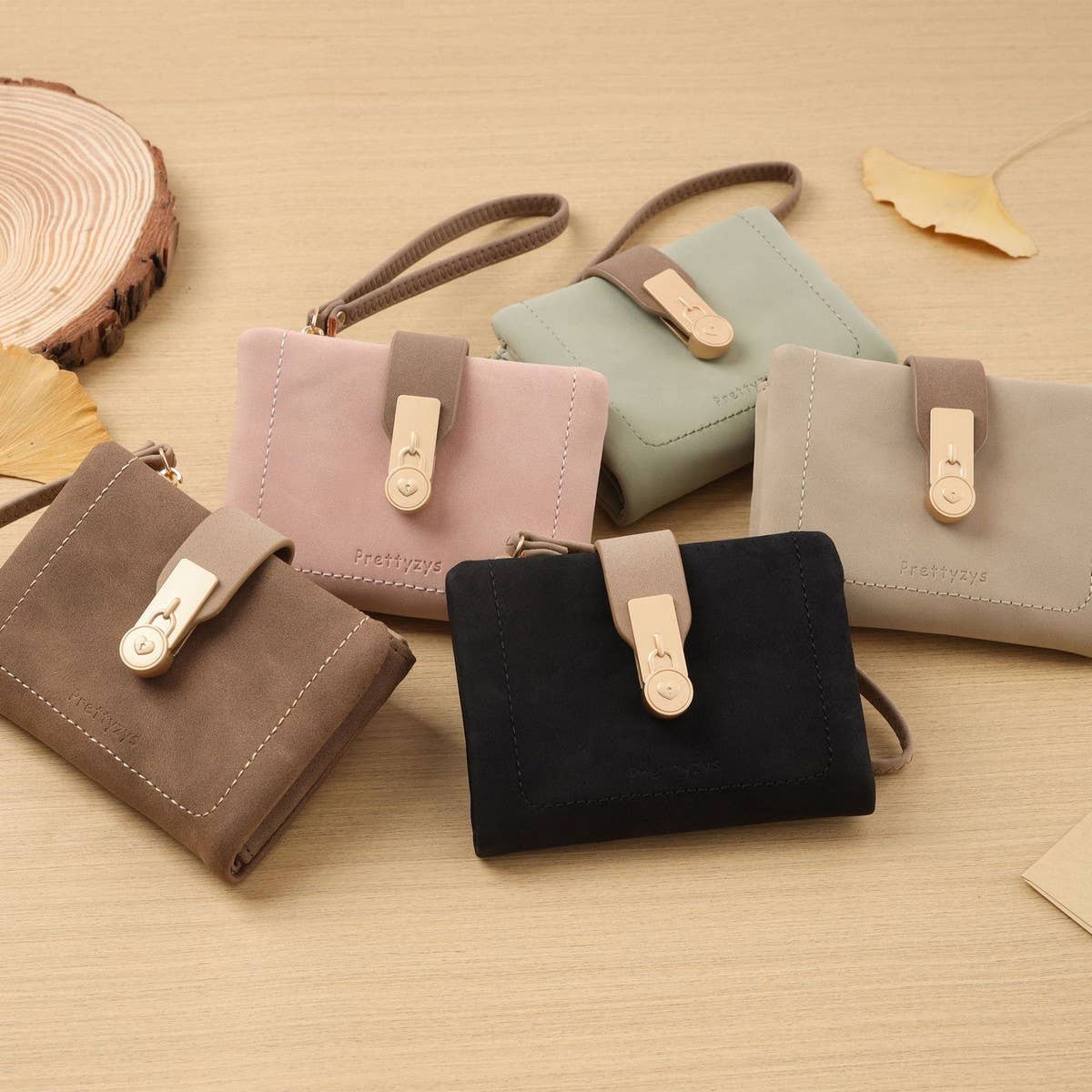 SHORT WOMEN'S SOLID COLOR FOLDING COIN PURSE_CWAB2340