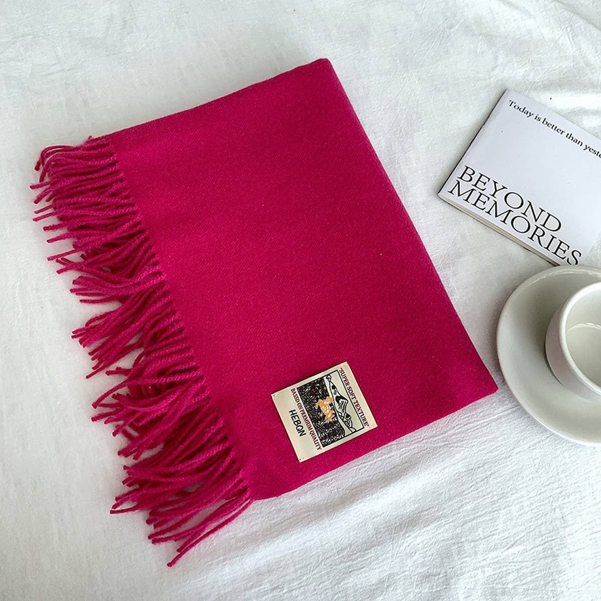 Solid Color Faux Cashmere Scarf -Winter Wrap_CWASC2303