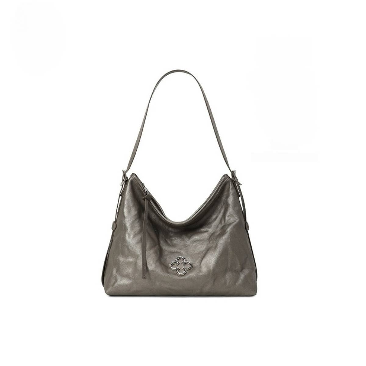 Vintage Ruched Tote ? Small Shoulder Leather Bag_CWAB5324