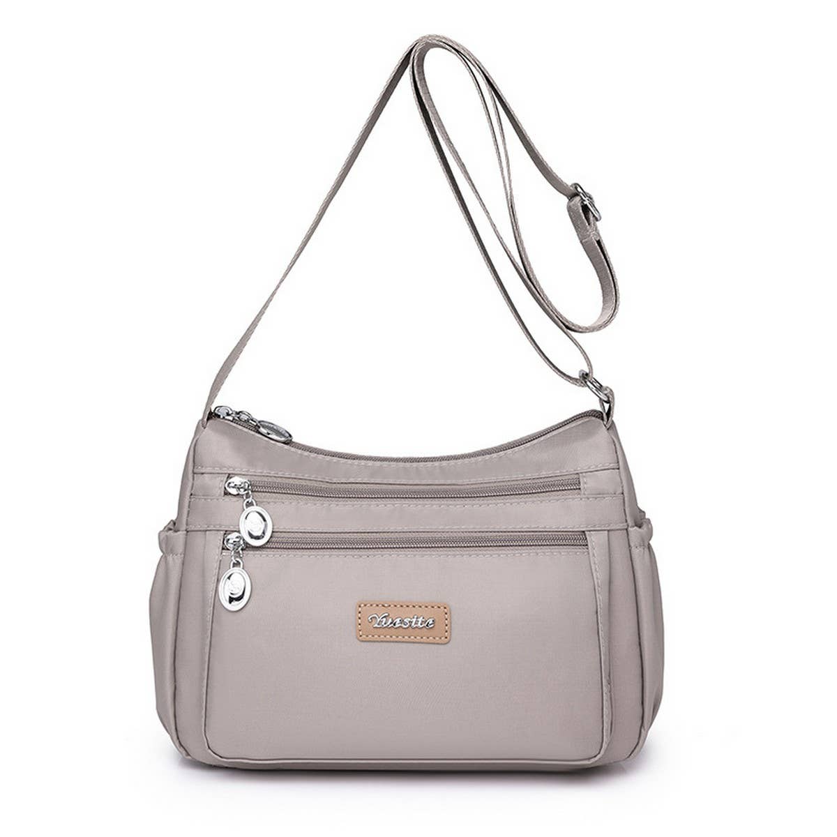 MULTI-COMPARTMENT NYLON SHOULDER AND CROSSBODY BAG