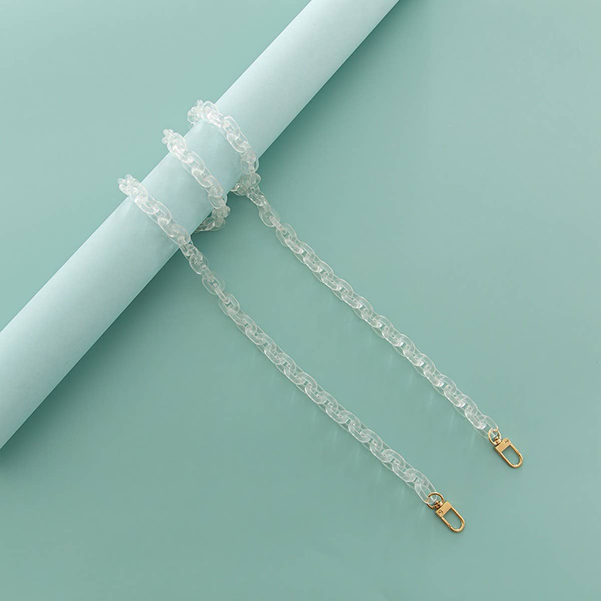 47.24" Jelly Crystal Clear Chain Bags Strap_CWMM5069
