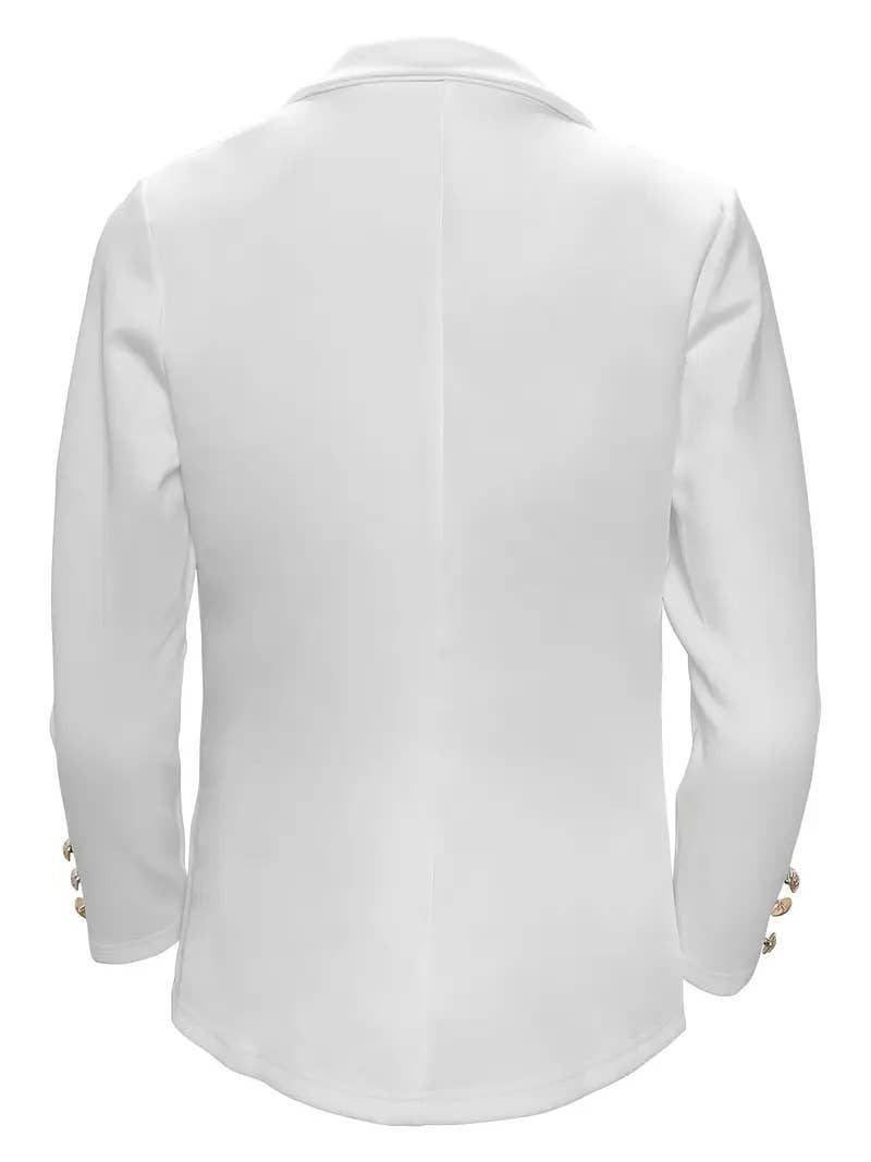 Fashionable and elegant solid-color lapel blazer