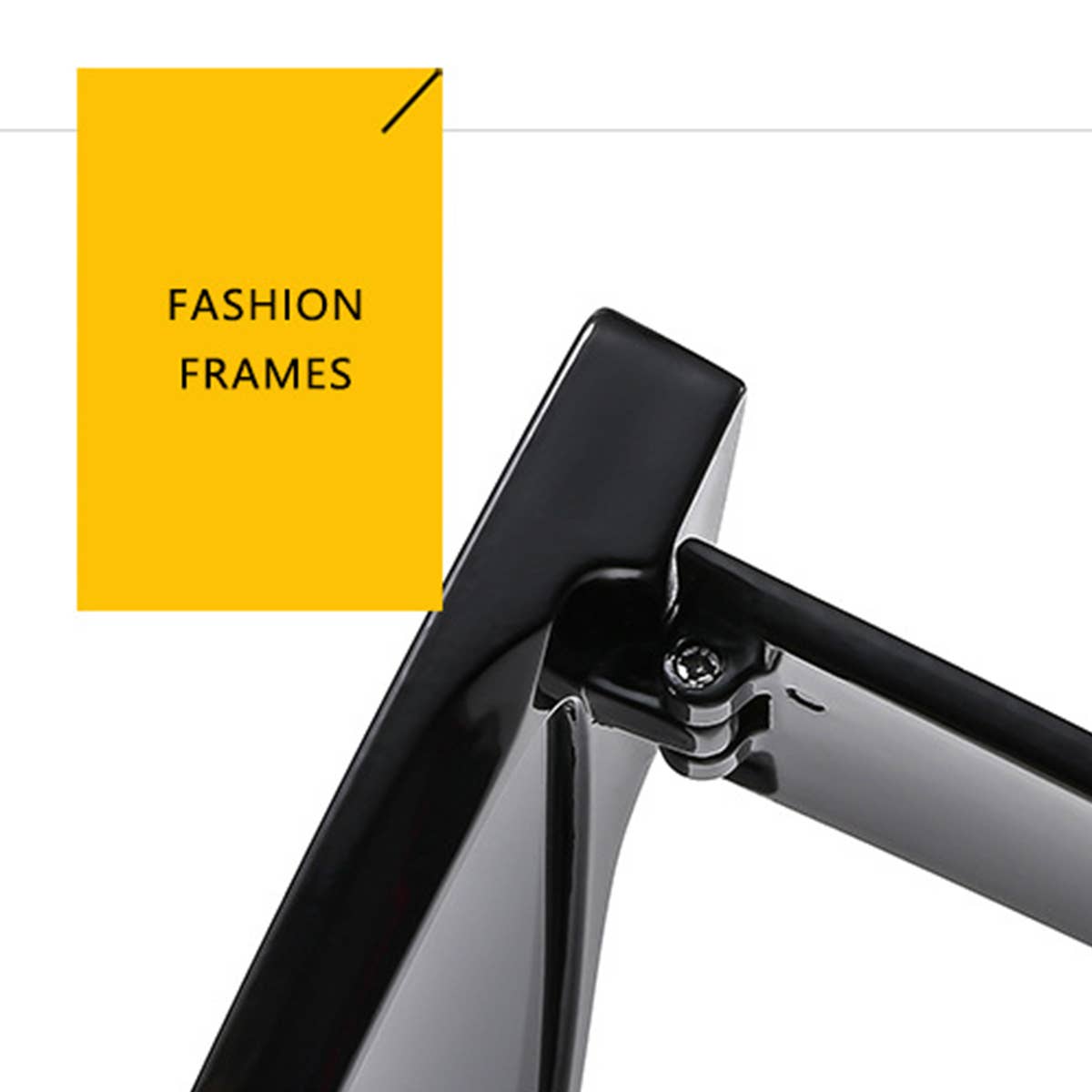 UV PROTECTION LARGE FRAME CAT EYE SUNGLASSES