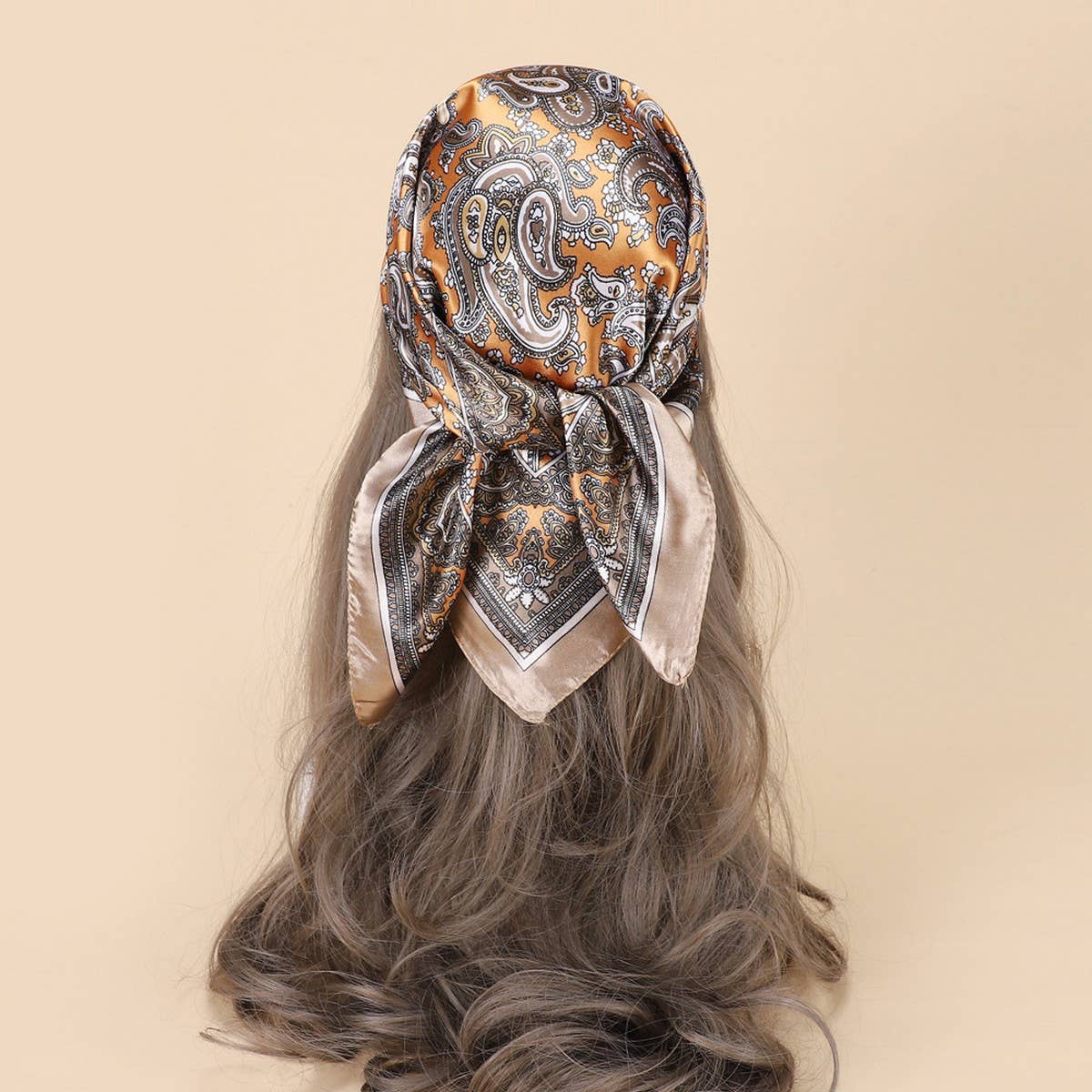 NEW RETRO SUN PROTECTION SILK SCARF HEADBAND