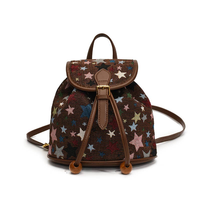 Fashionable printed casual commuting backpack