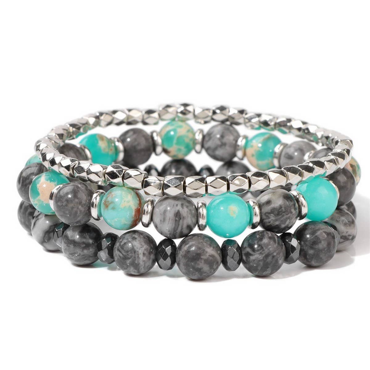 CWAJE4238_SHOUSHAN STONE BLACK GALLSTONE FASHION BRACELET