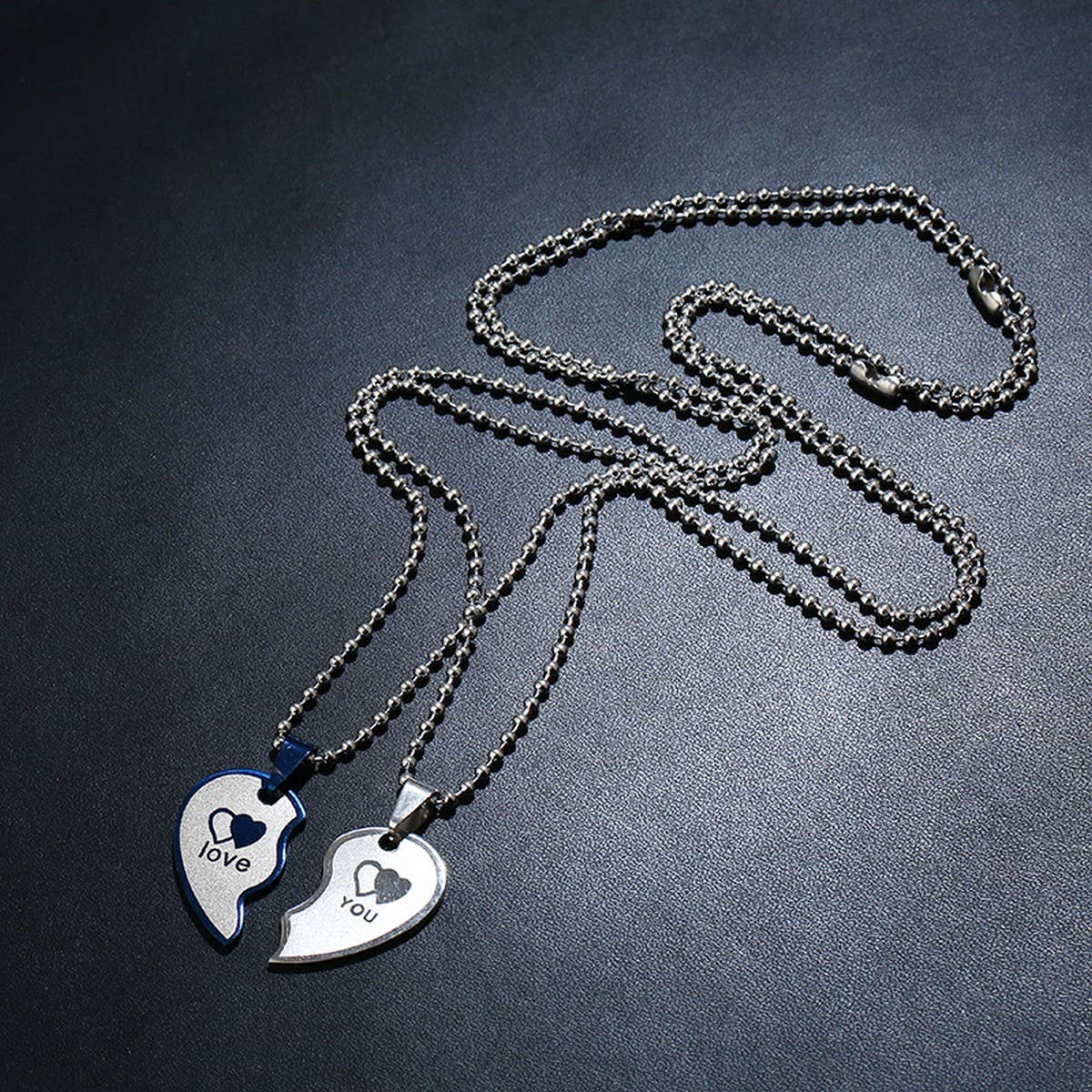 DETACHABLE HEART STAINLESS STEEL NECKLACE