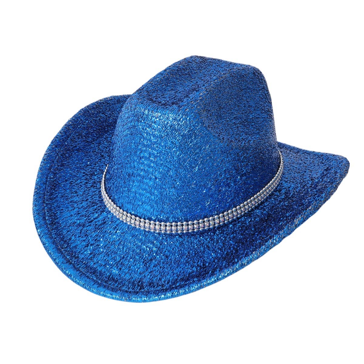 Reflective Rhinestone Western High Crown Hat_CWAH3655