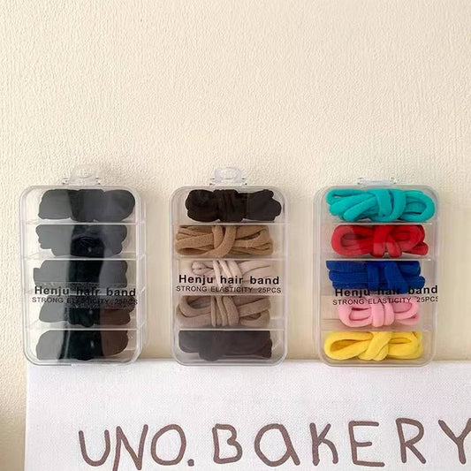 1BOX/25PCS ELASTIC HAIR TIES CANDY COLOR HAIRBANDA_CWAHA1109