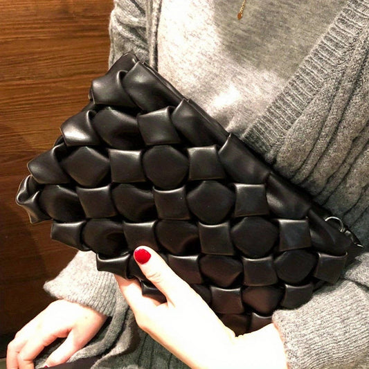 WOMEN'S WOVEN VINTAGE SOFT LEATHER CLUTCH_CWAB2610