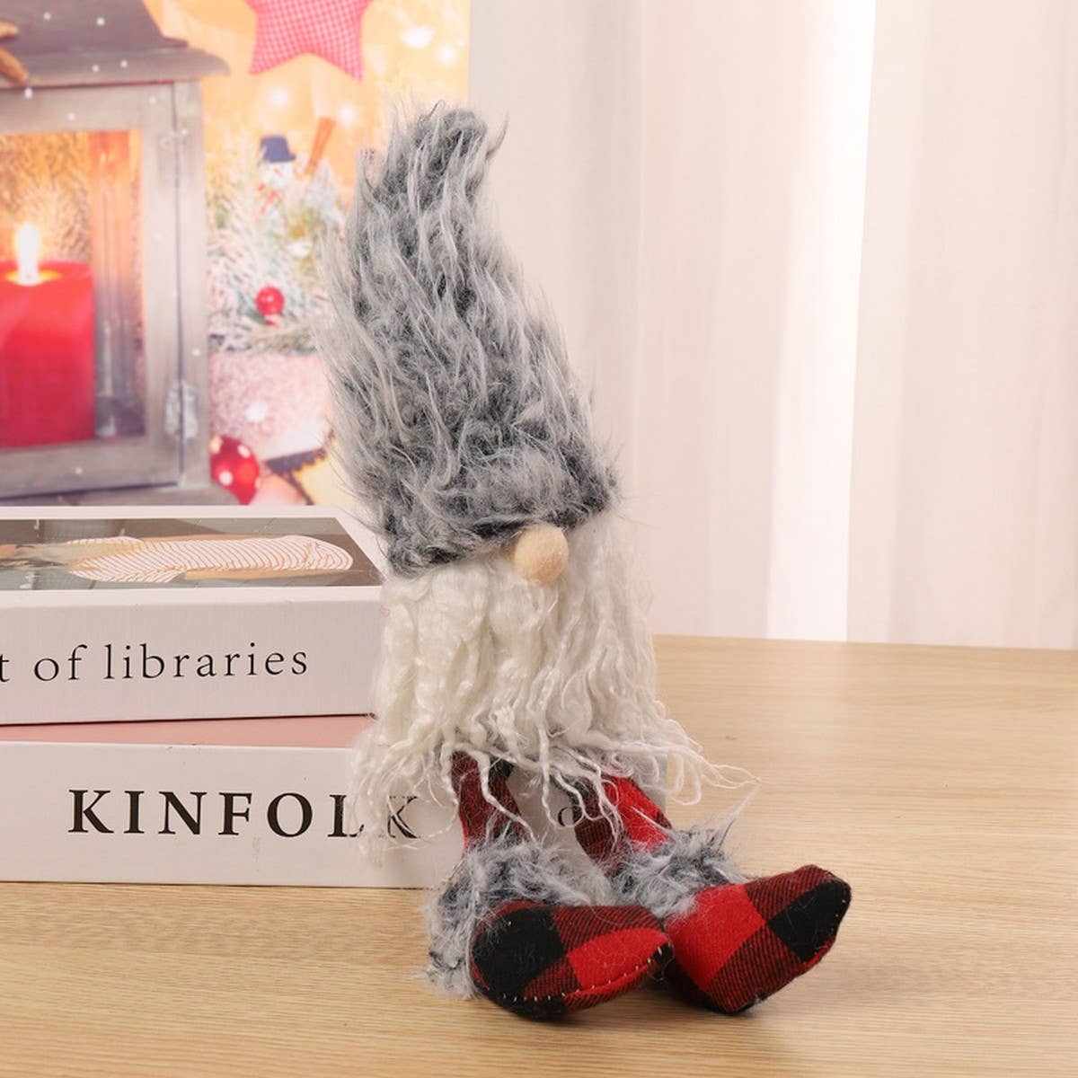 CHRISTMAS PLUSH FACELESS DOLL FIGURINE DECORATION