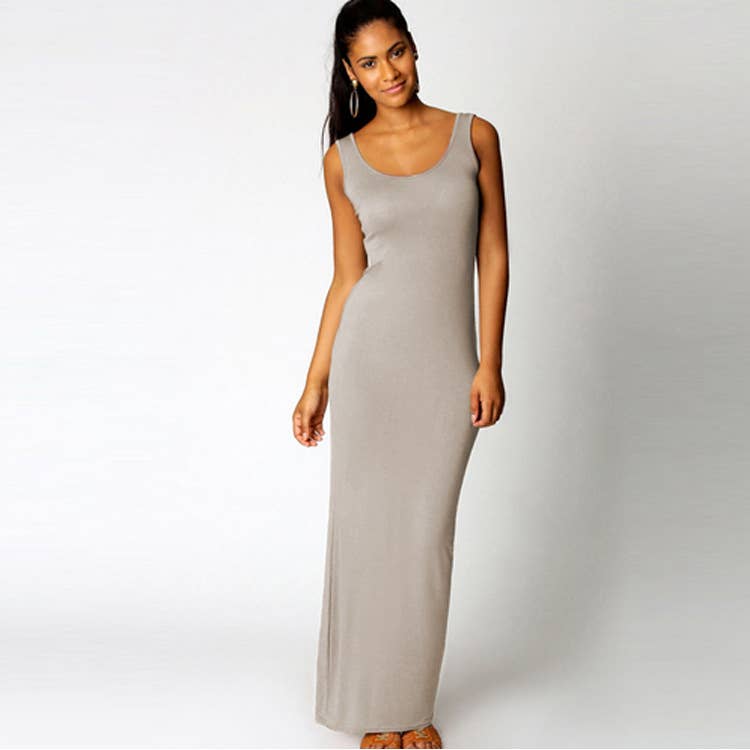 Sexy tank top Long skirt sleeveless slim dress