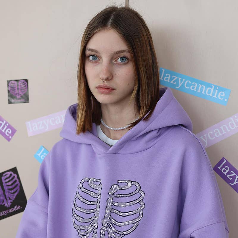 HOODED LONG SLEEVE POCKET LOOSE HOODIE COAT