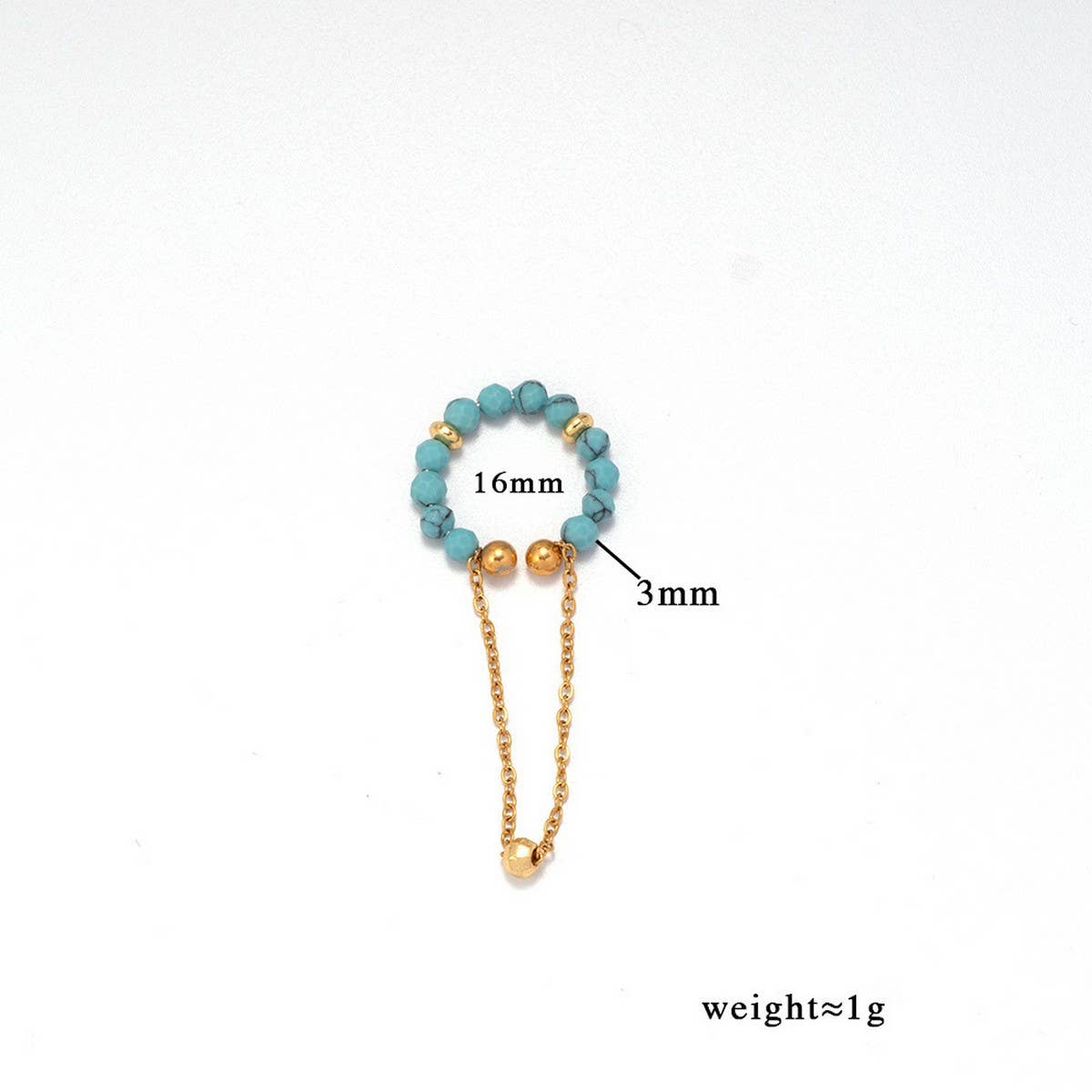 Natural Stone Ear Cuff for Non-Pierced Ears