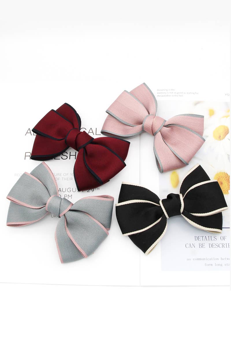 BOW DECOR FRENCH BUTTERFLY HAIR CLIP_CWAHA0163