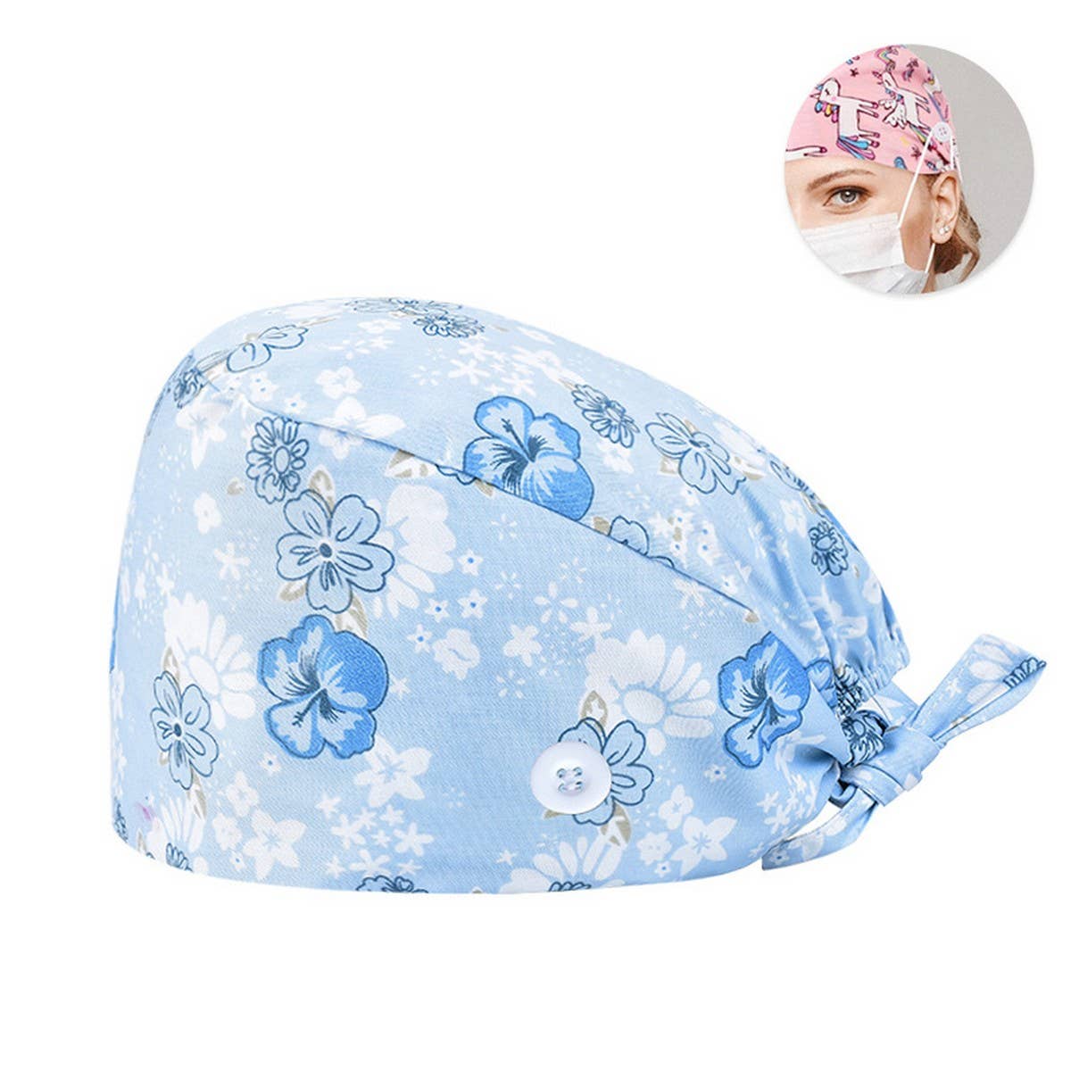 SCRUB CAP PRINTED SURGICAL CAP WORK CAP_CWAH3383