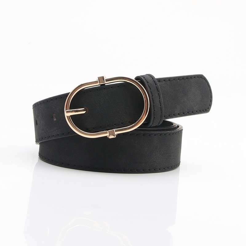 Comfortable jeans belt with alloy pin buckle