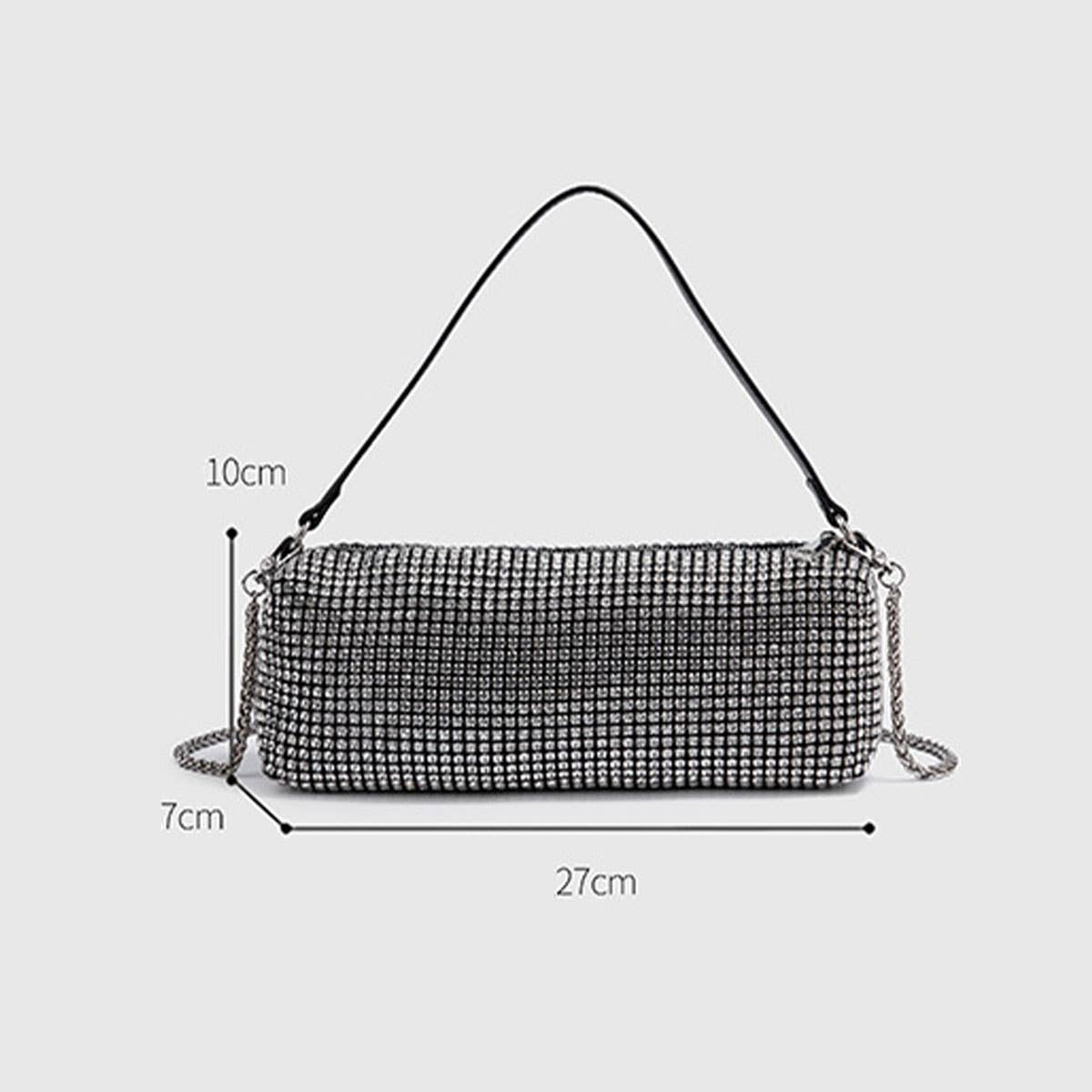 NEW SPARKLING RHINESTONE EVENING TOP HANDBAG_CWAB3599