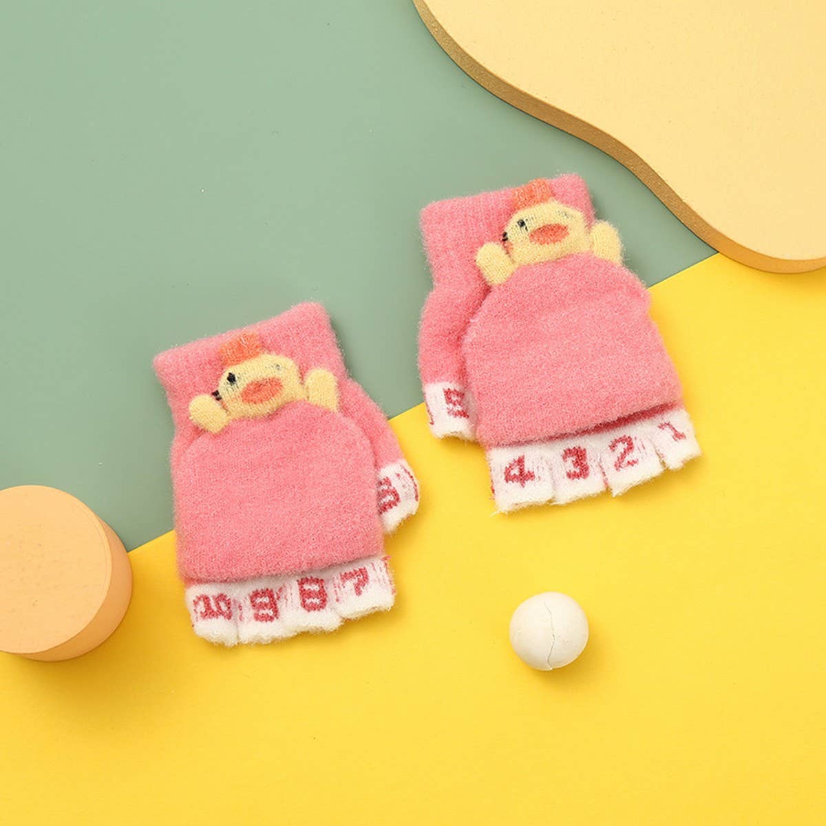 CHILDREN'S HALF-FINGER SKI WARM WINTER GLOVES_CWAG0165