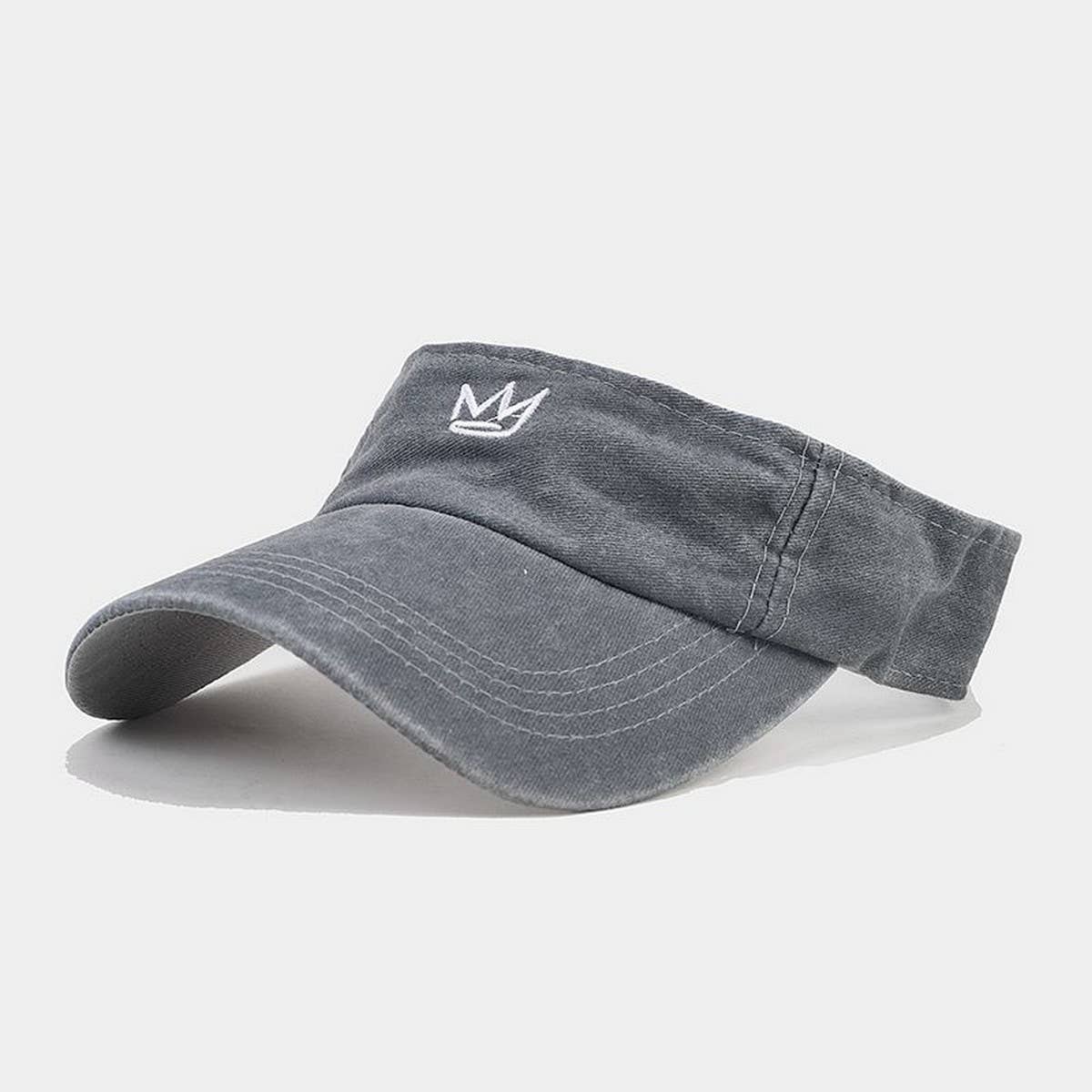 Crown Embroidered Visor Cap - Summer Sun Hat_CWAH3310