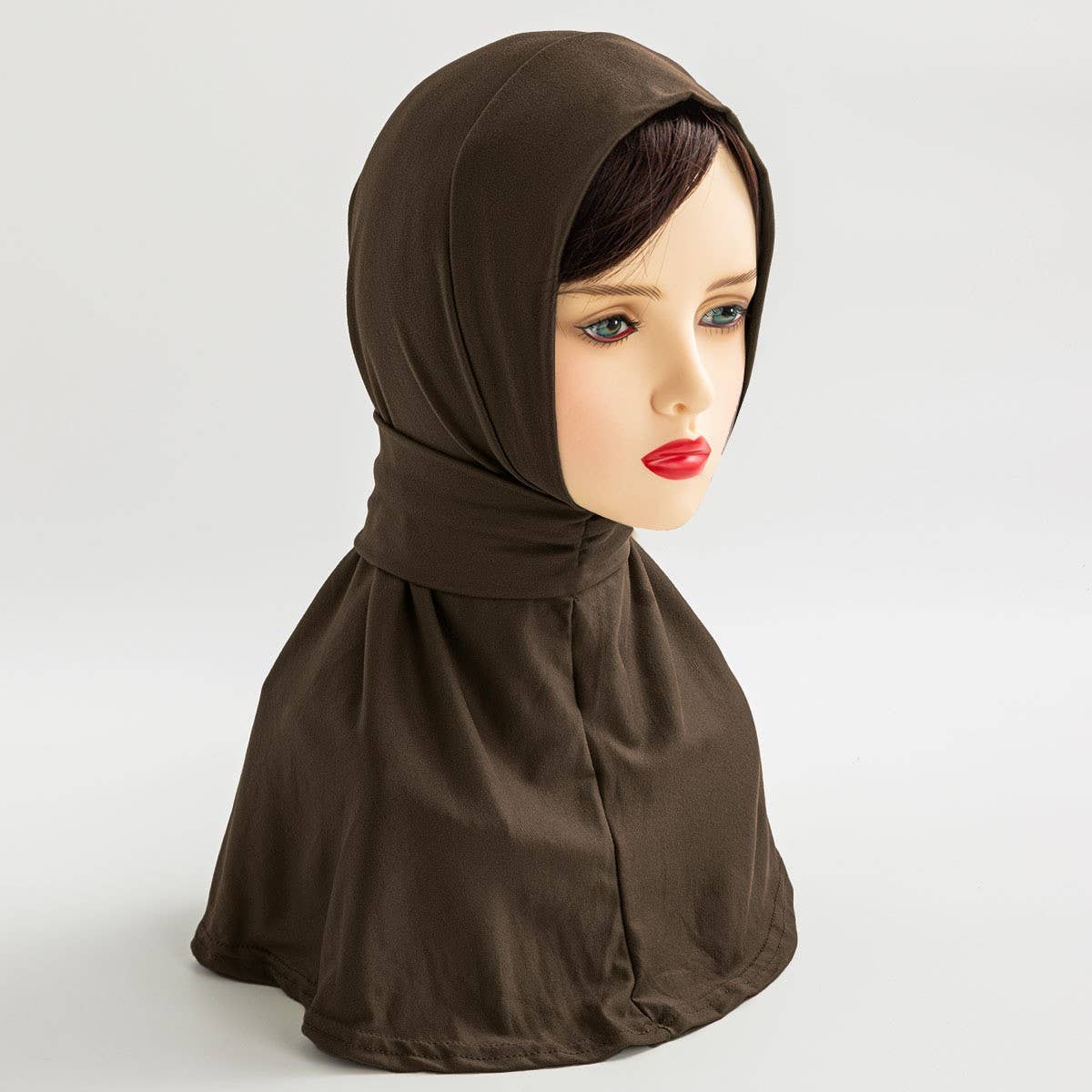 COTTON HIJAB THREE BUTTON TIE PULLOVER SCARF